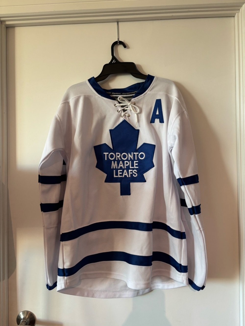 CCM Toronto Maple Leafs White and Blue Hockey Jersey